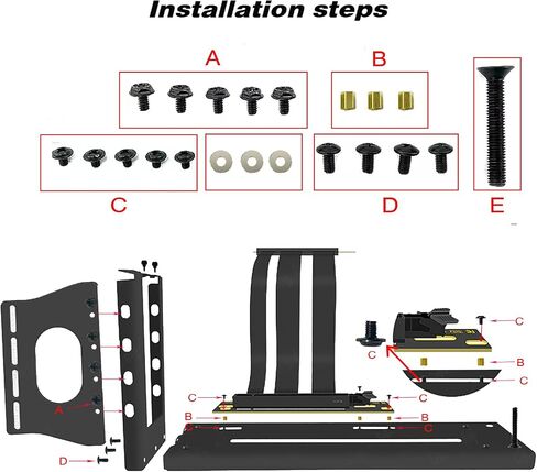 Graphics Card Bracket with Versatile Vertical GPU Mount Bracket and Gpu Holder for Enhanced PC Performance Black in Kuwait