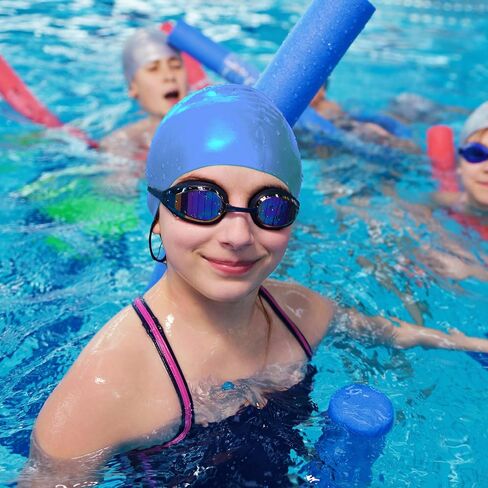 EcoNour Kids Swimming Cap for Boys and Girls Short Hair (Age 3-10) with Ear Plugs & Nose Clips, Waterproof Silicone Girls Swim Cap for Kids for Comfortable Fit and Water Tight Seal (Pink) in Saudi Arabia