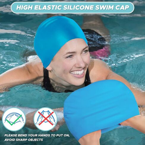 EcoNour Kids Swimming Cap for Boys and Girls Short Hair (Age 3-10) with Ear Plugs & Nose Clips, Waterproof Silicone Girls Swim Cap for Kids for Comfortable Fit and Water Tight Seal (Pink) in Saudi Arabia