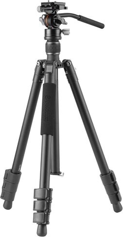Vanguard Vesta GO 234CV10 Carbon Fiber Travel Tripod with Compact VEO PV-10 Counterbalancing Spring Assist Video Head | Compact VEO PV-10 Counterbalancing Spring Assist Video Head in Saudi Arabia