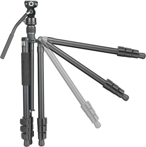 Vanguard Vesta GO 234CV10 Carbon Fiber Travel Tripod with Compact VEO PV-10 Counterbalancing Spring Assist Video Head | Compact VEO PV-10 Counterbalancing Spring Assist Video Head in Saudi Arabia