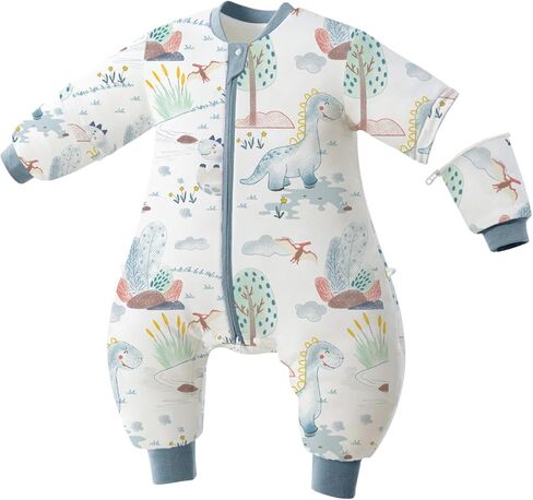 Toddler Sleep Sack with Feet 2.5 Tog, Thermostatic Breathable Cotton Baby Sleep Sack with Two-Way Zipper in Saudi Arabia