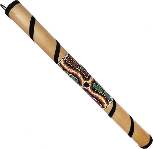 Natural Bamboo Shaker/Rainstick Hand Painted Designs. (24 Inch, Burnt) in Saudi Arabia