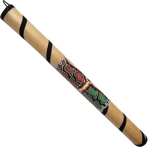 Natural Bamboo Shaker/Rainstick Hand Painted Designs. (24 Inch, Burnt) in Saudi Arabia