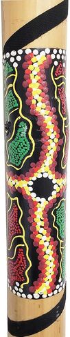 Natural Bamboo Shaker/Rainstick Hand Painted Designs. (24 Inch, Burnt) in Saudi Arabia