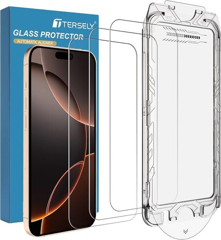 T Tersely 3 Pack Screen Protector for iPhone 16 Pro Max 6.9-inch with Auto Alignment Kit, Tempered Glass Film Bubble Free Full Coverage, HD Clear in Saudi Arabia
