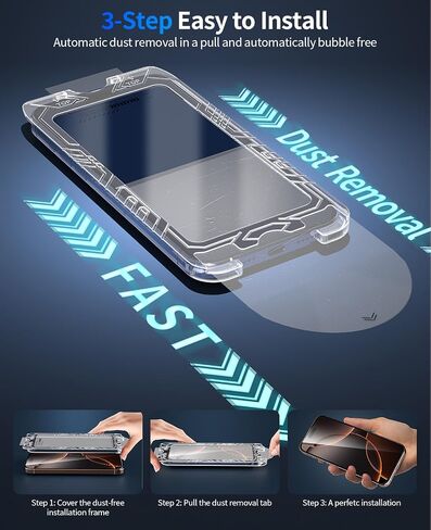 T Tersely 3 Pack Screen Protector for iPhone 16 Pro Max 6.9-inch with Auto Alignment Kit, Tempered Glass Film Bubble Free Full Coverage, HD Clear in Saudi Arabia