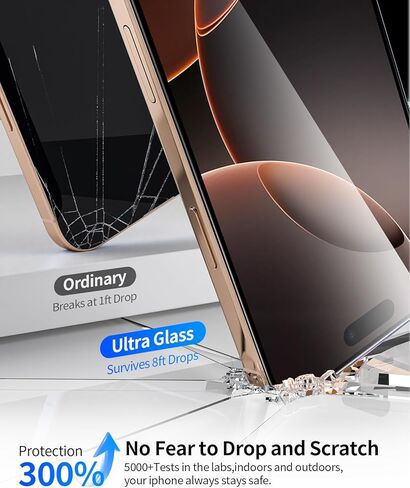 T Tersely 3 Pack Screen Protector for iPhone 16 Pro Max 6.9-inch with Auto Alignment Kit, Tempered Glass Film Bubble Free Full Coverage, HD Clear in Saudi Arabia