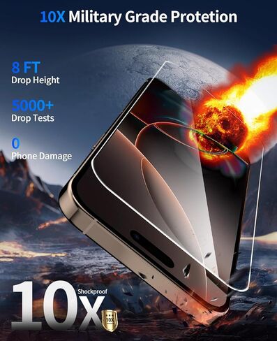 T Tersely 3 Pack Screen Protector for iPhone 16 Pro Max 6.9-inch with Auto Alignment Kit, Tempered Glass Film Bubble Free Full Coverage, HD Clear in Saudi Arabia