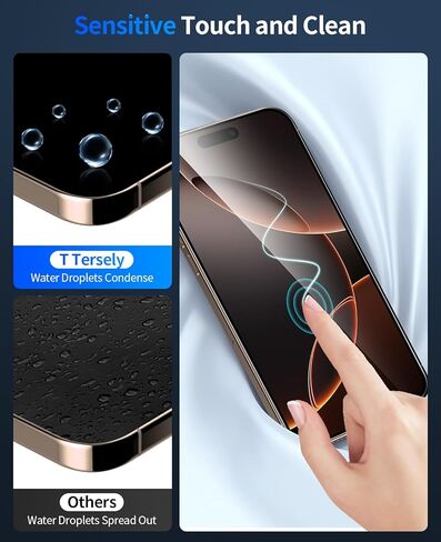 T Tersely 3 Pack Screen Protector for iPhone 16 Pro Max 6.9-inch with Auto Alignment Kit, Tempered Glass Film Bubble Free Full Coverage, HD Clear in Saudi Arabia