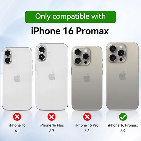T Tersely 3 Pack Screen Protector for iPhone 16 Pro Max 6.9-inch with Auto Alignment Kit, Tempered Glass Film Bubble Free Full Coverage, HD Clear in Saudi Arabia