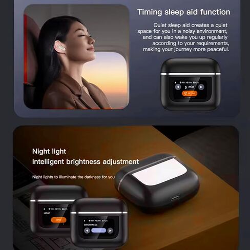 AD V8 TWS Earphones 2024 Newest LCD Touch Screen Wireless Earbuds with ANC+ENC Noise Cancelling - Sport V8 Earbuds IPX-5 Waterproof Stereo Sound - Long Battery Life BT V5.3 Gaming Headphones (Black) in Saudi Arabia