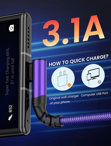 2-Pack USB C to USB C Cable 60W, 10ft+10ft Right Angle 90 Degree USB Type C Charger Fast Charging Cord for iPhone 16/16 Plus/16 Pro/16 Pro Max/Samsung S24/S23, MacBook, C Port iPad Mini/Air/Pro(Rose) in Saudi Arabia