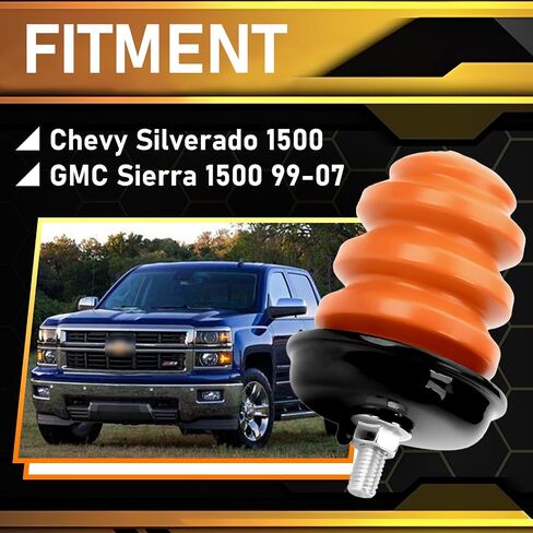 مصد المحور الخلفي مع المكسرات 15712438 523-049 متوافق مع Chevy Silverado 1500 1999-2007 GMC Sierra 1500 1999-2007 المصد الخلفي (2 قطعة) in Kuwait