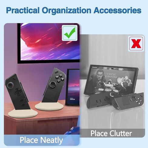 KPSIHRIO Legion Go Controller Grips Stand Base Protector Compatible with Lenovo Legion Go Handheld, Silicone Protective Stand Dock Case, Legion Go Accessories Only for Stationary Standing (Black) in Saudi Arabia
