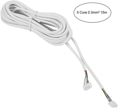Sonew 5-Core Round Flexible Copper Cable Fit for Video Doorbell Intercom System 15m 0.3mm² in Saudi Arabia