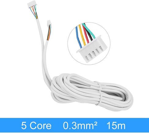 Sonew 5-Core Round Flexible Copper Cable Fit for Video Doorbell Intercom System 15m 0.3mm² in Saudi Arabia