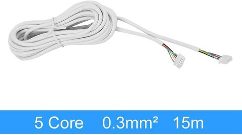 Sonew 5-Core Round Flexible Copper Cable Fit for Video Doorbell Intercom System 15m 0.3mm² in Saudi Arabia