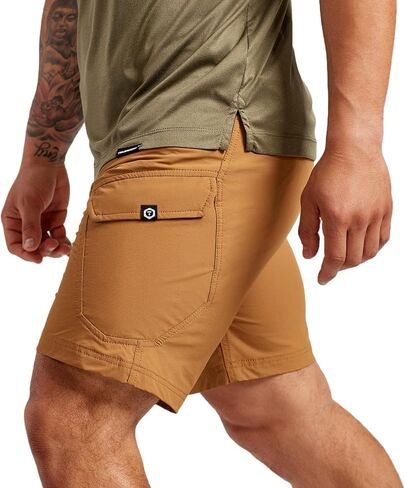 TRUEWERK Men's Workwear Shorts - T1 WerkShorts - Relaxed Fit, Lightweight, Moisture Wicking, Shorts with 4-Way Stretch, Black, 34W X 9L in Saudi Arabia