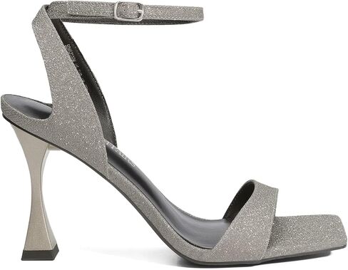DREAM PAIRS Women's Square Toe Low Sexy Stiletto Heels Open Toe Ankle Strap Dress Wedding Sandals in Saudi Arabia