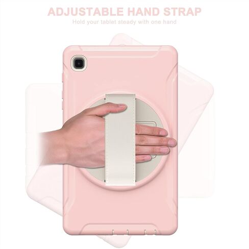 غطاء Galaxy Tab A7 Lite مع واقي شاشة 2021، حافظة واقية Samsung Galaxy Tab A7 Lite 8.7 بوصة مع حزام يد/مسند، حافظة متينة مقاومة للصدمات لجهاز SM-T220/T225/T227U-أسود in Kuwait