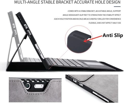 Protective Case for Microsoft Surface Pro 8 Tablet, Surface pro 8 13 inch Case Cover, Compatible with Type Cover Keyboard, Business Cover with Pen Holder Accessories, Gray in Saudi Arabia