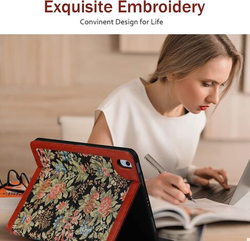 Case for iPad iPad Air 11 inch M2 2024 Air 6th, iPad Air 5th/4th Gen 10.9 Inch (2020/2022) with Pencil Holder, Smart Folio Case for iPad Air 5/4 Generation Case, Folral in Saudi Arabia