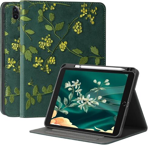 حافظة لجهاز iPad Air 11 بوصة M2 2024 Air 6th، iPad Air 5th/4th Gen 10.9 بوصة (2020/2022) مع حامل قلم رصاص، حافظة ذكية قابلة للطي لجهاز iPad Air 5/4 الجيل، Folral in Kuwait