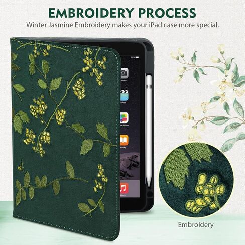 حافظة لجهاز iPad Air 11 بوصة M2 2024 Air 6th، iPad Air 5th/4th Gen 10.9 بوصة (2020/2022) مع حامل قلم رصاص، حافظة ذكية قابلة للطي لجهاز iPad Air 5/4 الجيل، Folral in Kuwait