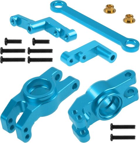 ShareGoo Aluminum Swing Arms & Steering Knuckle Kit & Shock Absorbers & Shock Tower Compatible with Hyper Go H16BM H16DR H16 MJX 16207 16208 16209 1/16 RC Upgrade Parts (Red) in Saudi Arabia