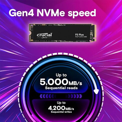 Crucial P3 Plus 4TB 3D NAND PCIe Gen4 NVMe M.2 SSD داخلي، حزمة مع حزام معصم Green Extreme 6' المضاد للكهرباء الساكنة in Kuwait