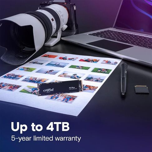 Crucial P3 Plus 4TB 3D NAND PCIe Gen4 NVMe M.2 SSD داخلي، حزمة مع حزام معصم Green Extreme 6' المضاد للكهرباء الساكنة in Kuwait