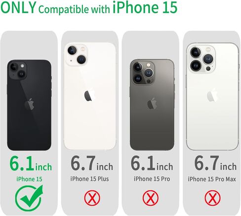 حافظة JJGoo متوافقة مع iPhone 15، حافظة هاتف شفافة وناعمة من مادة TPU، غطاء ممتص للصدمات شفاف ورفيع in Saudi Arabia