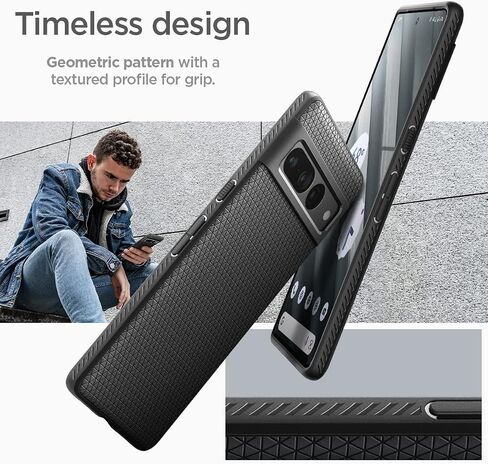 Spigen Liquid Air Designed for Pixel 7 Pro Case (2022) - Matte Black in Saudi Arabia
