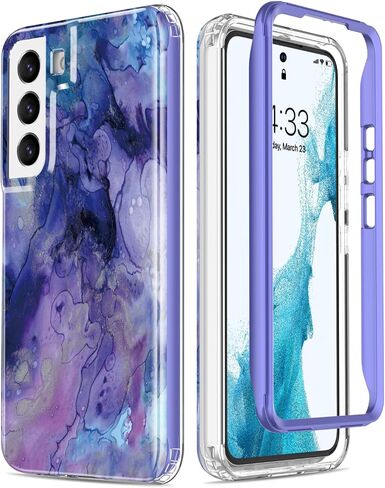 حافظة Esdot لهاتف Samsung Galaxy S22، اختبار السقوط من الدرجة العسكرية بطول 21 قدمًا، غطاء متين بتصميمات عصرية للنساء والفتيات، حافظة هاتف واقية لهاتف Galaxy S22 6.1 بوصة حديقة الزهور in Kuwait