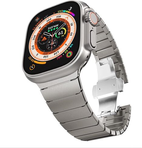 KADES Metal Band Compatible with Apple Watch Band Ultra 49mm Series 8 Series 7 45mm SE SE/2022 6 5 4 44mm 3 2 1 42mm, Stainless Steel Link Bracelet in Saudi Arabia