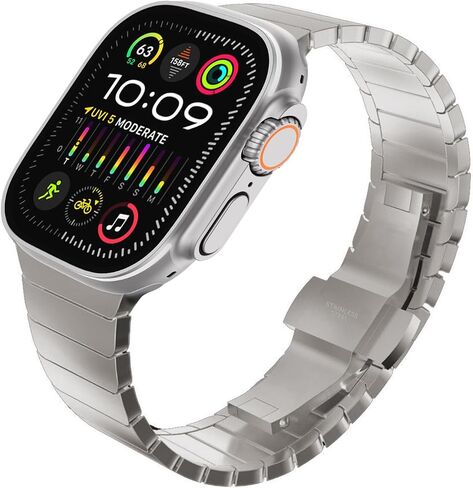 KADES Metal Band Compatible with Apple Watch Band Ultra 49mm Series 8 Series 7 45mm SE SE/2022 6 5 4 44mm 3 2 1 42mm, Stainless Steel Link Bracelet in Saudi Arabia