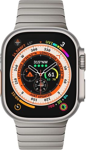 KADES Metal Band Compatible with Apple Watch Band Ultra 49mm Series 8 Series 7 45mm SE SE/2022 6 5 4 44mm 3 2 1 42mm, Stainless Steel Link Bracelet in Saudi Arabia