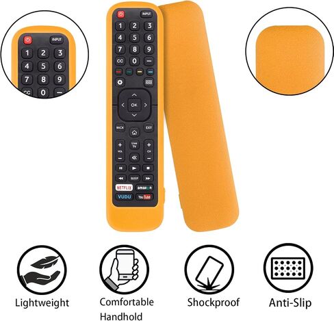 CHUNGHOP Protective Silicone Remote Case for Hisense EN2A27 ERF2K60H EN2H27B EN2H27HS EN2H27D ER-31607R ER-22655HS Cover Kids-Friendly Shockproof Anti-Lost Washable with Lanyard（Glow in Dark Blue） in Saudi Arabia