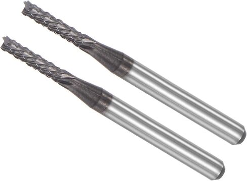 قطع توجيه CNC من CoCud End Mill، ساق 1/8 بوصة، قطع 9.5 مم بقطر 2 مم، قاطع طحن من كربيد التنجستين الماسي لليد اليسرى - (التطبيقات: لنقش الحفر باستخدام الحاسب الآلي)، 5 قطع in Saudi Arabia