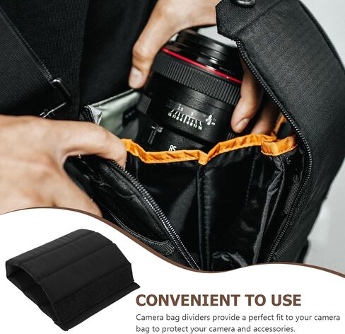 Uonlytech 2pcs Camera Bag Divider Dividers Baggies Divider for Bag Camera Case Bag Camera Bag Padded Insert Camera Insert Bag Compartment N Gray Suede Roller Partition Appendix in Saudi Arabia