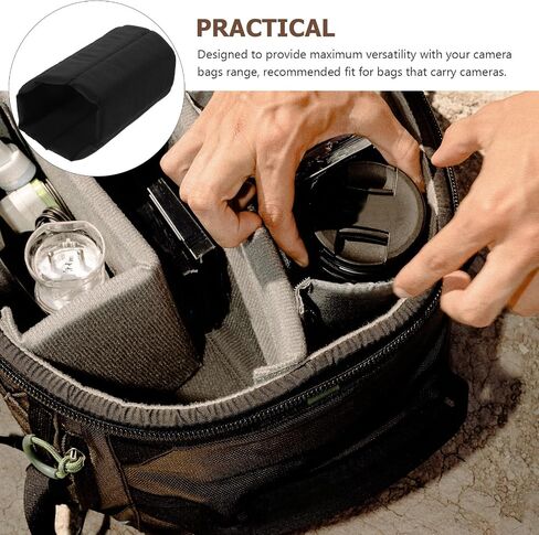 Uonlytech 2pcs Camera Bag Divider Dividers Baggies Divider for Bag Camera Case Bag Camera Bag Padded Insert Camera Insert Bag Compartment N Gray Suede Roller Partition Appendix in Saudi Arabia