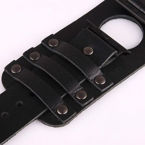 VIQIV Wide Cuff Bracelet Leather Band Compatible with Apple Watch Ultra Band 38mm 40mm 41mm 42mm 44mm 45mm 49mm for Men Women, Fancy Dressy Western Wristbands Pretty Straps for iWatch Bands Series SE/9/8/7/6/5/4/3/2 in Saudi Arabia