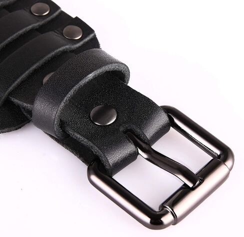 VIQIV Wide Cuff Bracelet Leather Band Compatible with Apple Watch Ultra Band 38mm 40mm 41mm 42mm 44mm 45mm 49mm for Men Women, Fancy Dressy Western Wristbands Pretty Straps for iWatch Bands Series SE/9/8/7/6/5/4/3/2 in Saudi Arabia