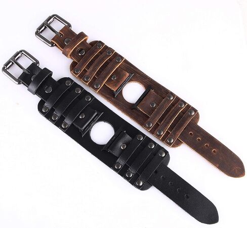 VIQIV Wide Cuff Bracelet Leather Band Compatible with Apple Watch Ultra Band 38mm 40mm 41mm 42mm 44mm 45mm 49mm for Men Women, Fancy Dressy Western Wristbands Pretty Straps for iWatch Bands Series SE/9/8/7/6/5/4/3/2 in Saudi Arabia
