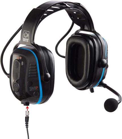 SM1P Heavy-Duty Industrial Wireless Communication Headset, Smart Noise Cancelling Ear Protection for Manufacturing, Oil & Gas, Mining, Data Centers, and Food Processing in Saudi Arabia