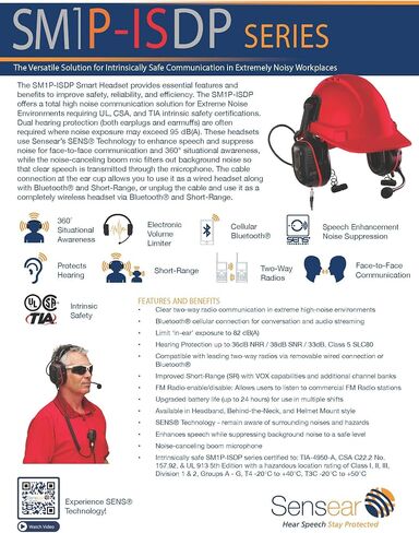 SM1P Heavy-Duty Industrial Wireless Communication Headset, Smart Noise Cancelling Ear Protection for Manufacturing, Oil & Gas, Mining, Data Centers, and Food Processing in Saudi Arabia