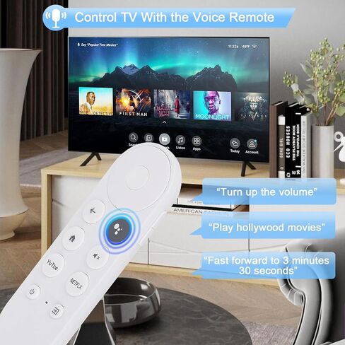 جهاز تحكم عن بعد صوتي بديل لتلفزيون Google Chromecast 4k Snow/HD (جهاز التحكم عن بعد فقط)، جهاز التحكم عن بعد لـ G9N9N/GA01409-US/GA01919-US/GA01920-US/GA01923-US/GA02463-US/GA02464-US in Kuwait