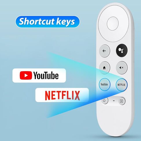 جهاز تحكم عن بعد صوتي بديل لتلفزيون Google Chromecast 4k Snow/HD (جهاز التحكم عن بعد فقط)، جهاز التحكم عن بعد لـ G9N9N/GA01409-US/GA01919-US/GA01920-US/GA01923-US/GA02463-US/GA02464-US in Kuwait