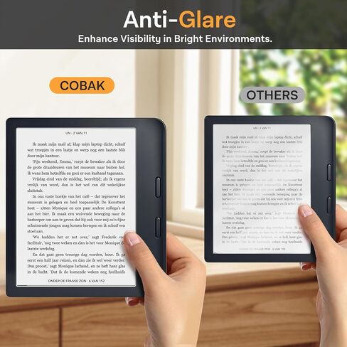 CoBak 4 Pack Anti-Glare Matte Screen Protector for 6.8" Kindle Paperwhite, Kobo Aura H2O Edition 2 - High Clarity, Fingerprint Resistance - PET Film in Saudi Arabia